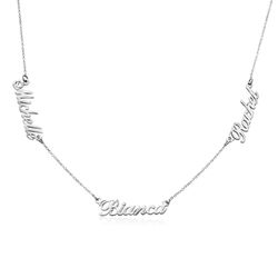 Multiple Name Necklace in 14k White Gold product photo