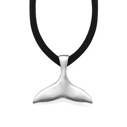 Whale Tail Necklace in Silver product photo
