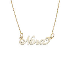 Small 10K Yellow Gold Carrie Style Name Necklace product photo