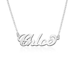 Small 940 Premium Silver Carrie Style Name Necklace product photo