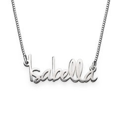 Tiny Name Necklace for Women in Extra Strength Silver product photo