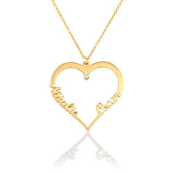 Heart Necklace in Gold Plating with Diamond product photo