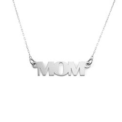Capital Letters Name Necklace with 10K White Gold product photo