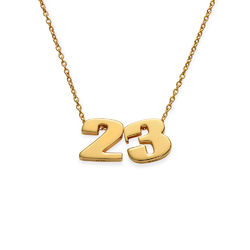 Number Pendant Necklace in Gold Plating product photo