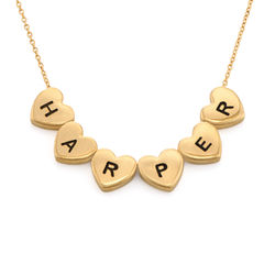 Initial Hearts Stackable Necklace in Gold Plating product photo