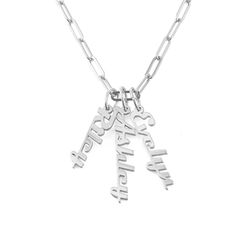 Chain Link Name Necklace in Sterling Silver product photo