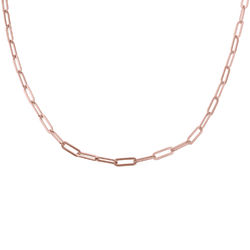 Chain Link Necklace in 18K Rose Gold Plating product photo