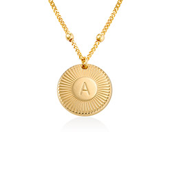 Rayos Initial Necklace in 18K Gold Plating product photo