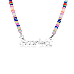 Rainbow Magic Girls Name Necklace in Premium Silver product photo