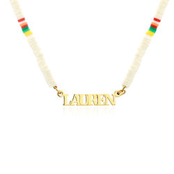 Treasure Island Name Necklace in Gold Plating product photo