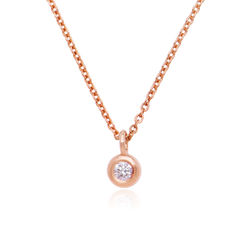 1/10 CT. T.W Lab – Created Solitaire Diamond Necklace in Rose Gold product photo