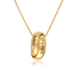 Duo Trinity Necklace in 18k Gold Plating product photo