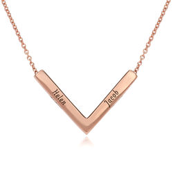 MYKA V-Necklace in 18k Rose Gold Plating product photo