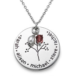 Sterling Silver Family Tree Necklace product photo