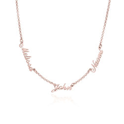 Multiple Name Necklace in Rose Vermeil product photo