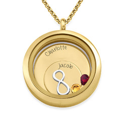 Infinite Love Floating Locket with Gold Plating product photo