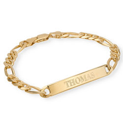 ID Bracelet for Men in 18K Gold Vermeil product photo