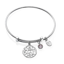 Cut Out Monogram Bangle with Charms product photo