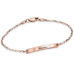 Women's ID Bracelet in Rose Gold Plating product photo