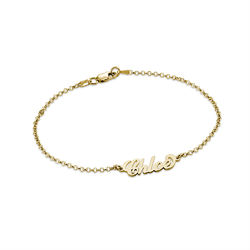 Tiny 18k Gold-Plated Carrie Personalized Bracelet product photo