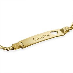 18K Gold Plated Name Bracelet for Teenagers product photo