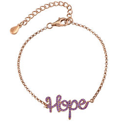 Hope Adjustable Inspirational Bracelet in Rose Gold Plating product photo
