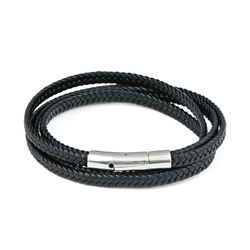 Men Super Fiber Black Wrap Bracelet product photo