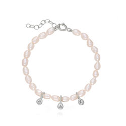 Julia Pearl Anklet in Sterling Silver product photo