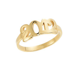 Personalized Number Ring with 18K Gold Plating product photo