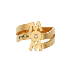 The Mom Diamond Ring in 18k Gold Vermeil product photo