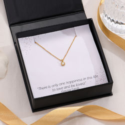 Solitaire Diamond Necklace with Giftbox & Prewritten Gift Note product photo