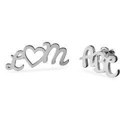 ABC Ear Studs in Sterling Silver product photo