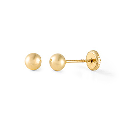 Small 10K Gold Round Stud Earrings product photo