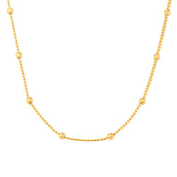 Stackable Bobble Chain Necklace in 18k Gold Plating product photo