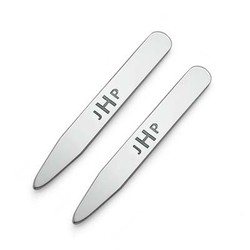 Personalized Collar Stays in Silver product photo