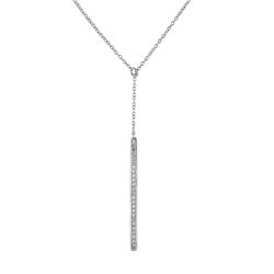 1/8 CT. T.W. Diamond T Necklace in Sterling Silver product photo