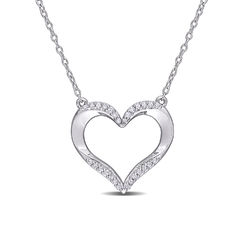 1/7 CT. T.W. Diamond Heart Necklace Pendant in Sterling Silver product photo