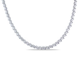 1/2 C.T T.W. Diamond Tennis Necklace in Sterling Silver product photo