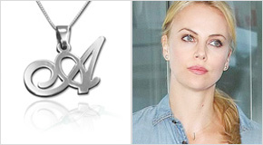 Initial Necklace Charlize Theron