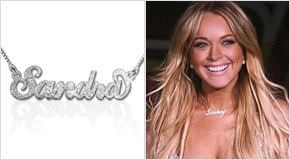 Name Necklace Lindsay Lohan