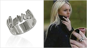 Silver Cut Out Ring Lindsay Lohan