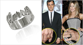 Silver Cut Out Ring Justin Theroux and Jennifer Aniston